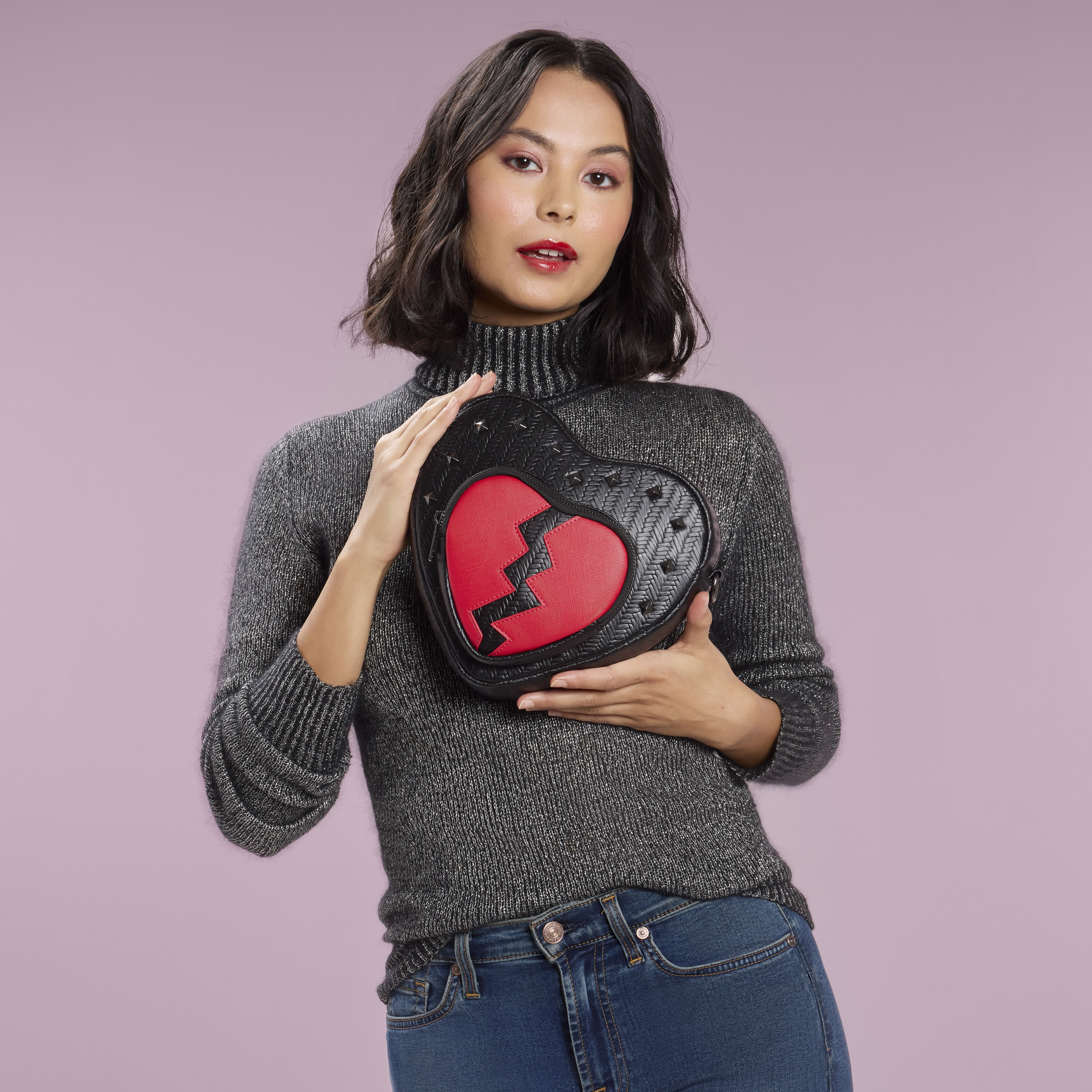 Loungefly Broken Heart Figural Crossbody Bag | Loungefly